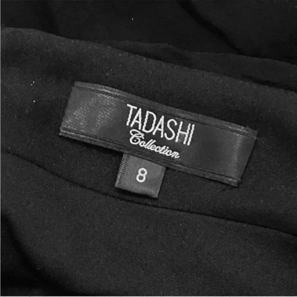 Tadashi Shoji Womens‎ Black Tiered Silk Spaghetti Strap Midi Dress. Size 8 - Picture 7 of 7